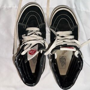 Vans Kids Black and White High-Top Sneakers